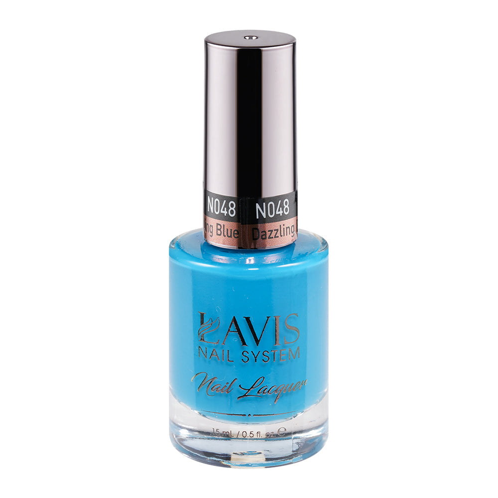 LAVIS 048 Dazzling Blue - Nail Lacquer 0.5 oz by LAVIS NAILS sold by DTK Nail Supply