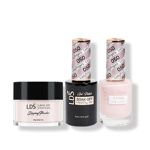 LDS 3 in 1 - 050 Ladyfingers - Dip (1oz), Gel & Lacquer Matching