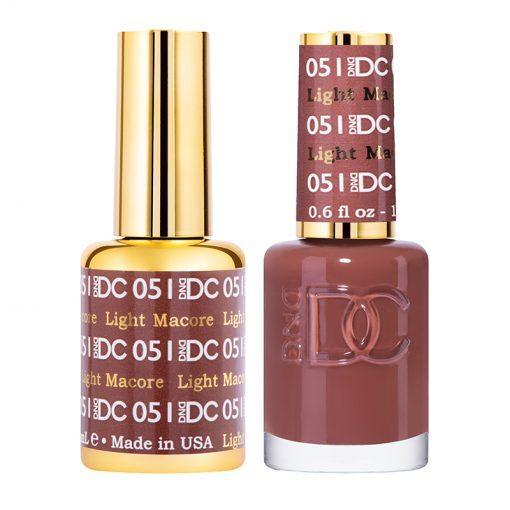  DND DC Gel Nail Polish Duo - 051 Brown Colors - Light Macore