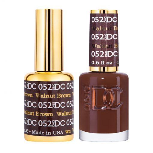 DND DC Gel Nail Polish Duo - 052 Brown Colors - Walnut Brown