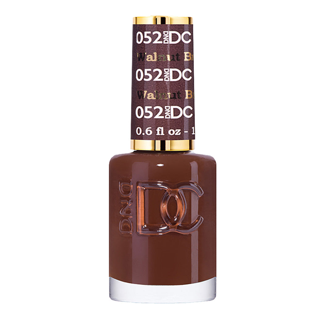 DND DC Nail Lacquer - 052 Brown Colors - Walnut Brown