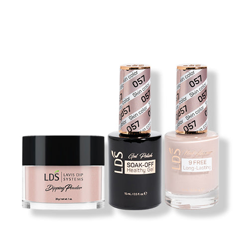 LDS 3 in 1 - 057 Skin Color - Dip (1oz), Gel & Lacquer Matching
