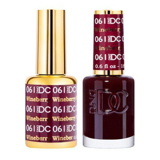  DND DC Gel Nail Polish Duo - 061 Red Colors - Wine Berry