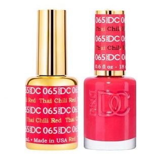  DND DC Gel Nail Polish Duo - 065 Red Colors - Thai Chilli Red