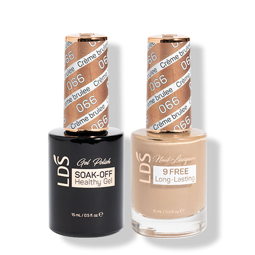 LDS 066 Cr��me Brulee - LDS Gel Polish & Matching Nail Lacquer Duo Set - 0.5oz