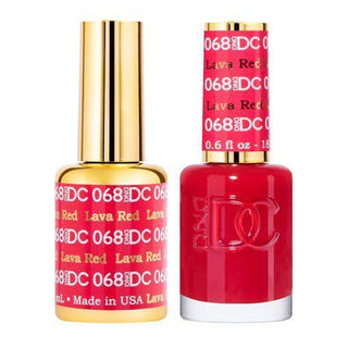 DND DC Gel Nail Polish Duo - 068 Red Colors - Lava Red