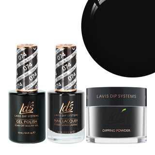 LDS 3 in 1 - 074 Black List - Dip (1.5oz), Gel & Lacquer Matching