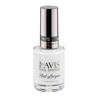 LAVIS 075 Cloudy Gray - Nail Lacquer 0.5 oz by LAVIS NAILS sold by DTK Nail Supply