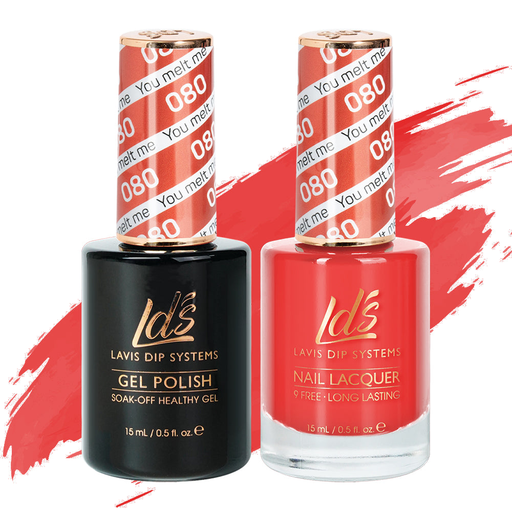 LDS 080 You Melt Me - LDS Gel Polish & Matching Nail Lacquer Duo Set - 0.5oz