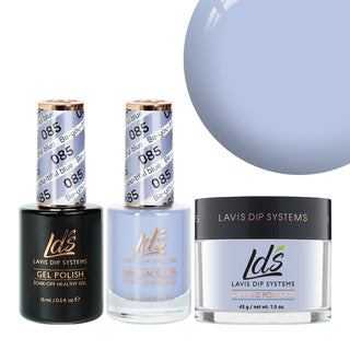 LDS 3 in 1 - 085 Be-You-Tiful Blue - Dip (1.5oz), Gel & Lacquer Matching