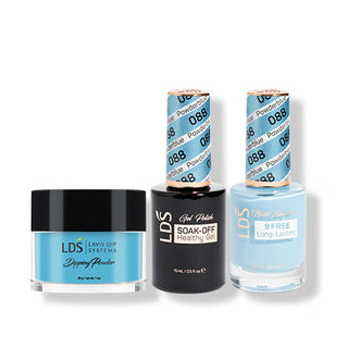 LDS 3 in 1 - 088 Powderblue - Dip (1oz), Gel & Lacquer Matching