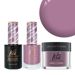 LDS 3 in 1 - 090 Loyally, Lilac - Dip (1.5oz), Gel & Lacquer Matching