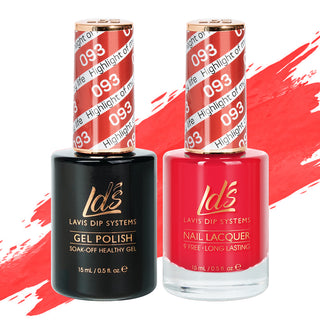 LDS 093 Highlight Of My Life - LDS Gel Polish & Matching Nail Lacquer Duo Set - 0.5oz