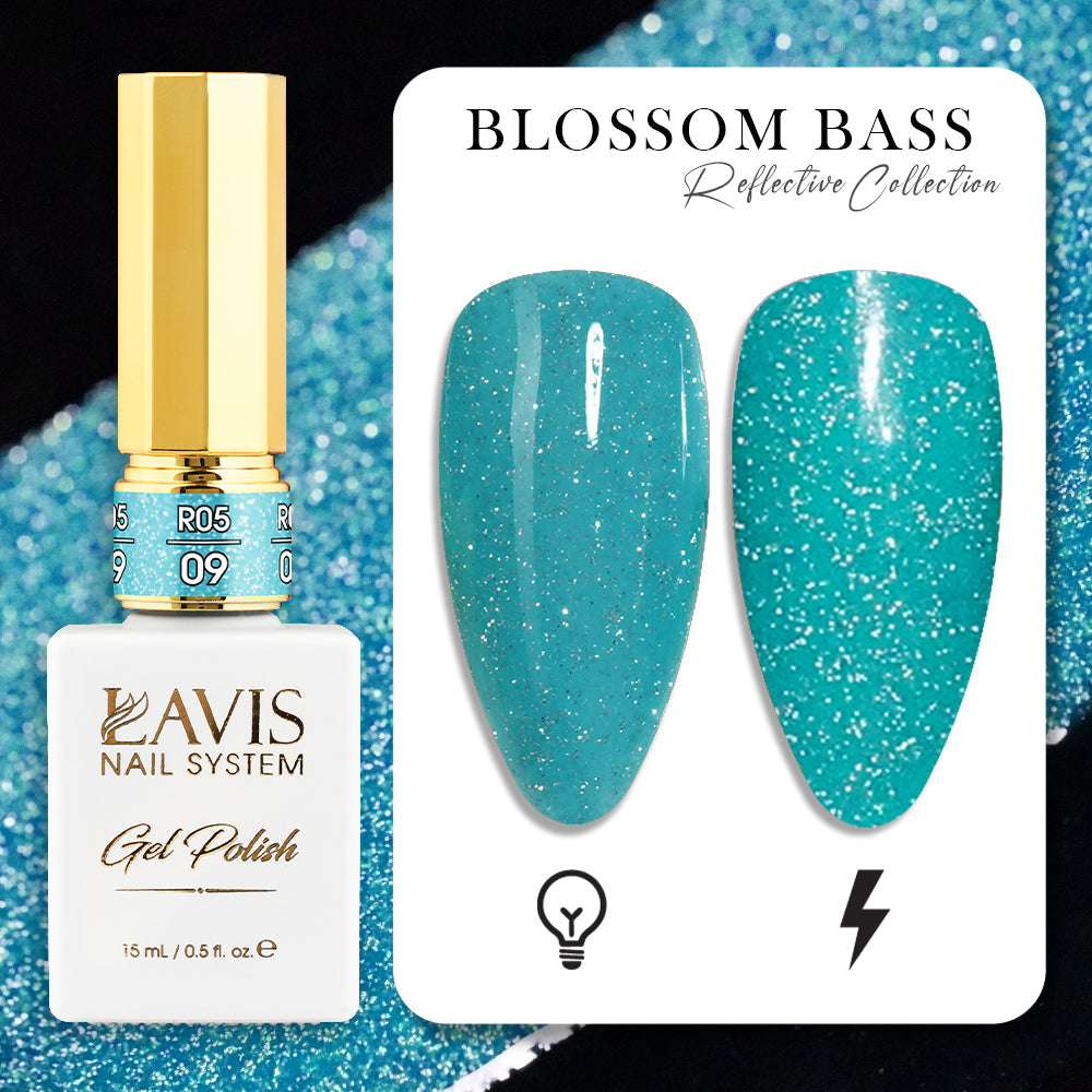 LAVIS Reflective R05 - 09 - Gel Polish 0.5 oz - Blossom Bass Reflective Collection