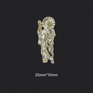 10 Pcs Virgin Mary Nail Charms San Judas Nail Charm for Acrylic Nails  Rhinestone 3D Metal