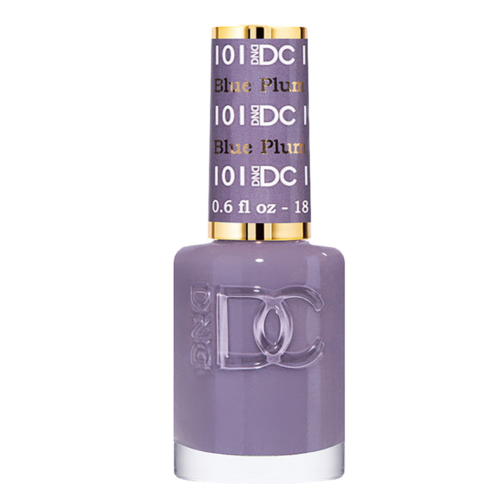 DND DC Nail Lacquer - 101 Purple, Gray Colors - Blue Plum