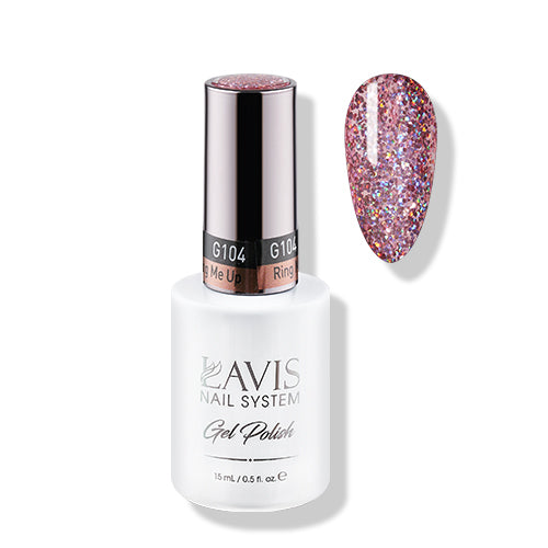 Lavis Gel Polish 104 - Pink Glitter Colors - Ring Me Up