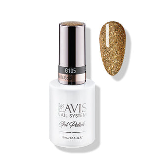 Lavis Gel Polish 105 - Gold Glitter Colors - All That Is Gold