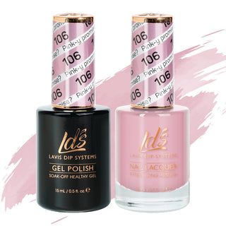 LDS 106 Pink-Y Promise? - LDS Gel Polish & Matching Nail Lacquer Duo Set - 0.5oz