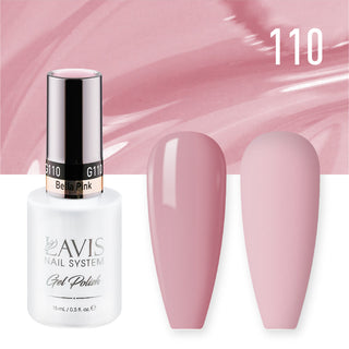 LAVIS 110 Bella Pink - Gel Polish & Matching Nail Lacquer Duo Set - 0.5oz