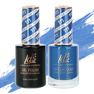 LDS 111 Nothing But Blue Skies - LDS Gel Polish & Matching Nail Lacquer Duo Set - 0.5oz