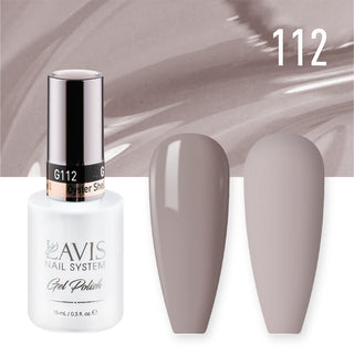 LAVIS 112 Oyster Shell - Gel Polish & Matching Nail Lacquer Duo Set - 0.5oz