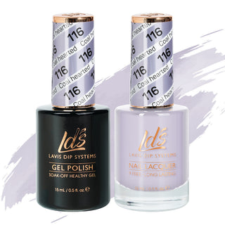 LDS 116 Coal Hearted - LDS Gel Polish & Matching Nail Lacquer Duo Set - 0.5oz