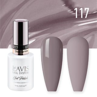 LAVIS 117 Silver Service - Gel Polish & Matching Nail Lacquer Duo Set - 0.5oz