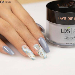  LDS Blue Gray Dipping Powder Nail Colors - 009 Smoke Blue by LDS sold by Lavis Dip Systems Inc