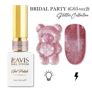 LAVIS 11 (G03-ver2) - Gel Polish 0.5 oz - Bridal Party Glitter Collection