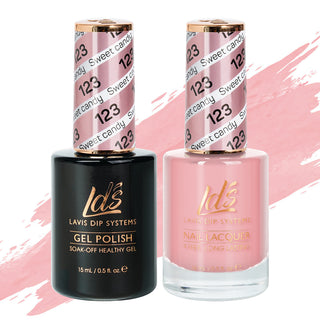 LDS 123 Sweet Candy - LDS Gel Polish & Matching Nail Lacquer Duo Set - 0.5oz