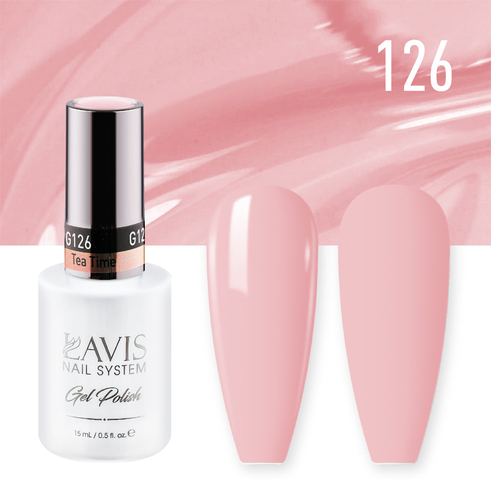 LAVIS 126 Tea Time - Gel Polish & Matching Nail Lacquer Duo Set - 0.5oz