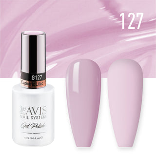 LAVIS 127 Euphoric Lilac - Gel Polish & Matching Nail Lacquer Duo Set - 0.5oz