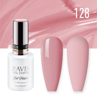 LAVIS 128 Rose Embroidery - Gel Polish & Matching Nail Lacquer Duo Set - 0.5oz