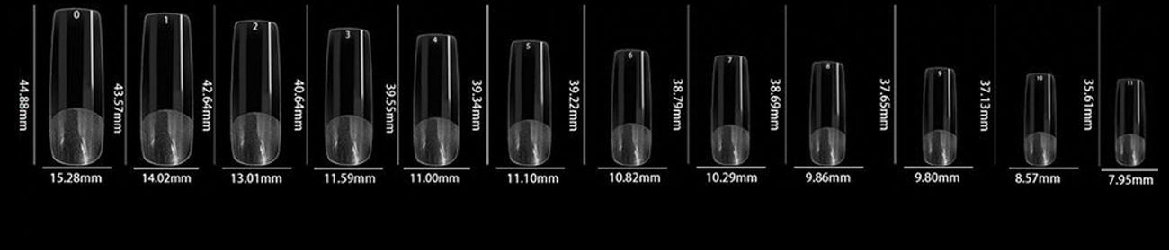 LDS - 17 Square XL Half Matte Nail Tips (Full Cover)