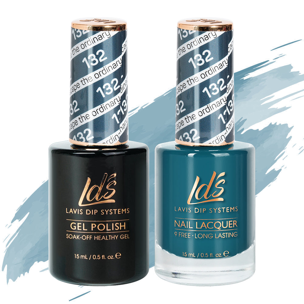 LDS 132 Escape The Ordinary - LDS Gel Polish & Matching Nail Lacquer Duo Set - 0.5oz