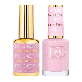  DND DC Gel Nail Polish Duo - 134 Pink Colors - Easy Pink