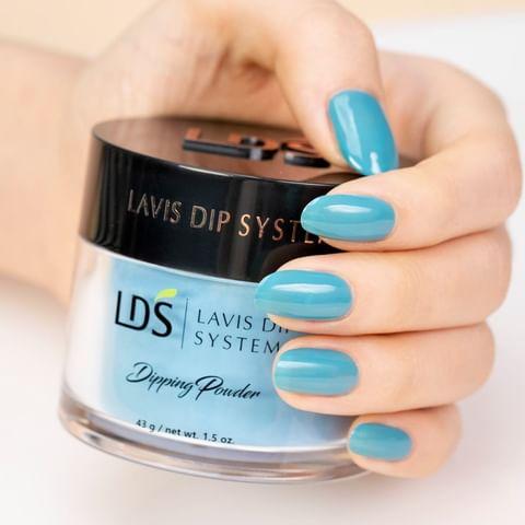  LDS Blue Dipping Powder Nail Colors - 015 Aqua Blue by LDS sold by Lavis Dip Systems Inc