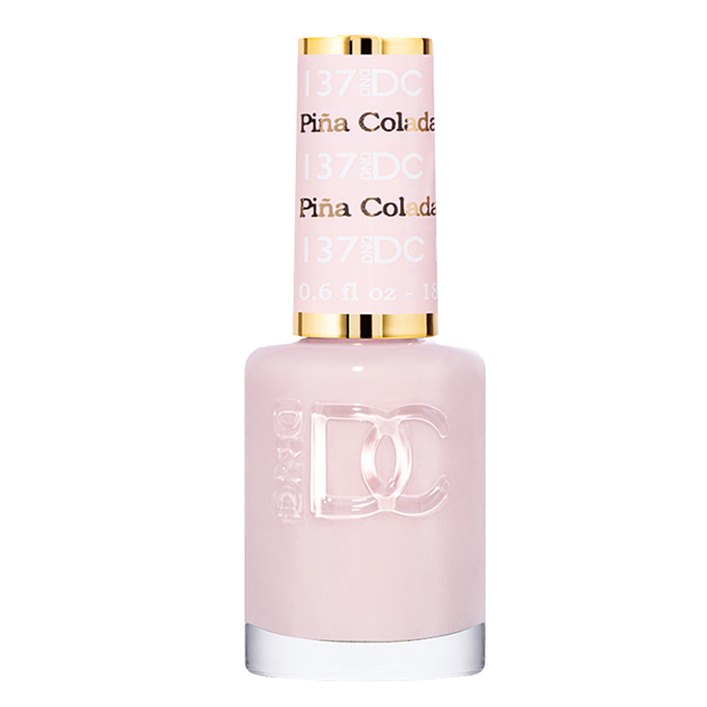 DND DC Nail Lacquer - 137 Pink, Neutral, Beige Colors - Pina Colada