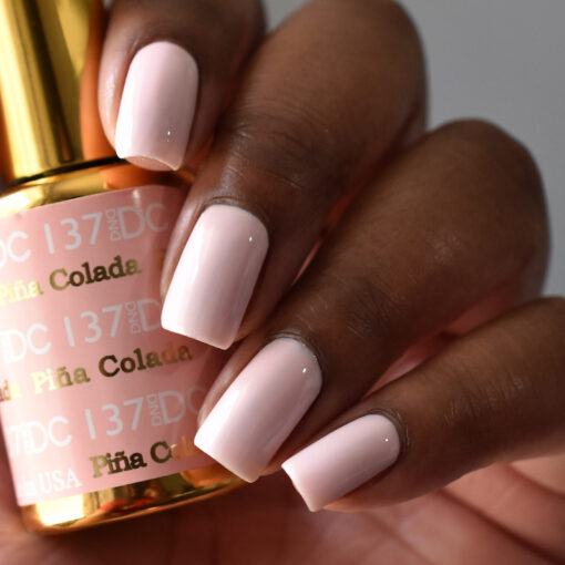 DND DC Gel Polish - 137 Pink, Neutral, Beige Colors - Pina Colada