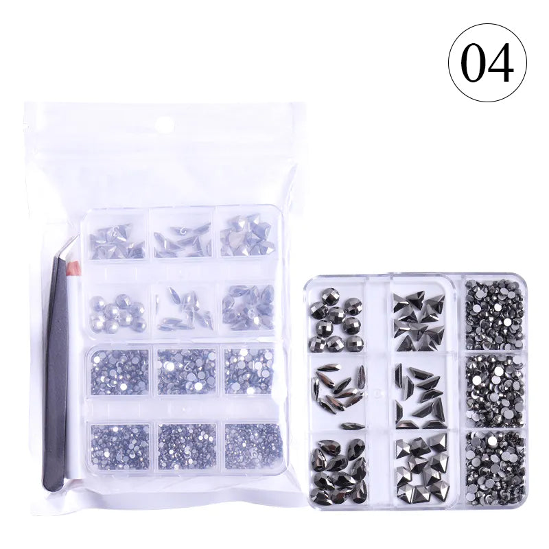 2 Set Of 6 Grids Rhinestone 04