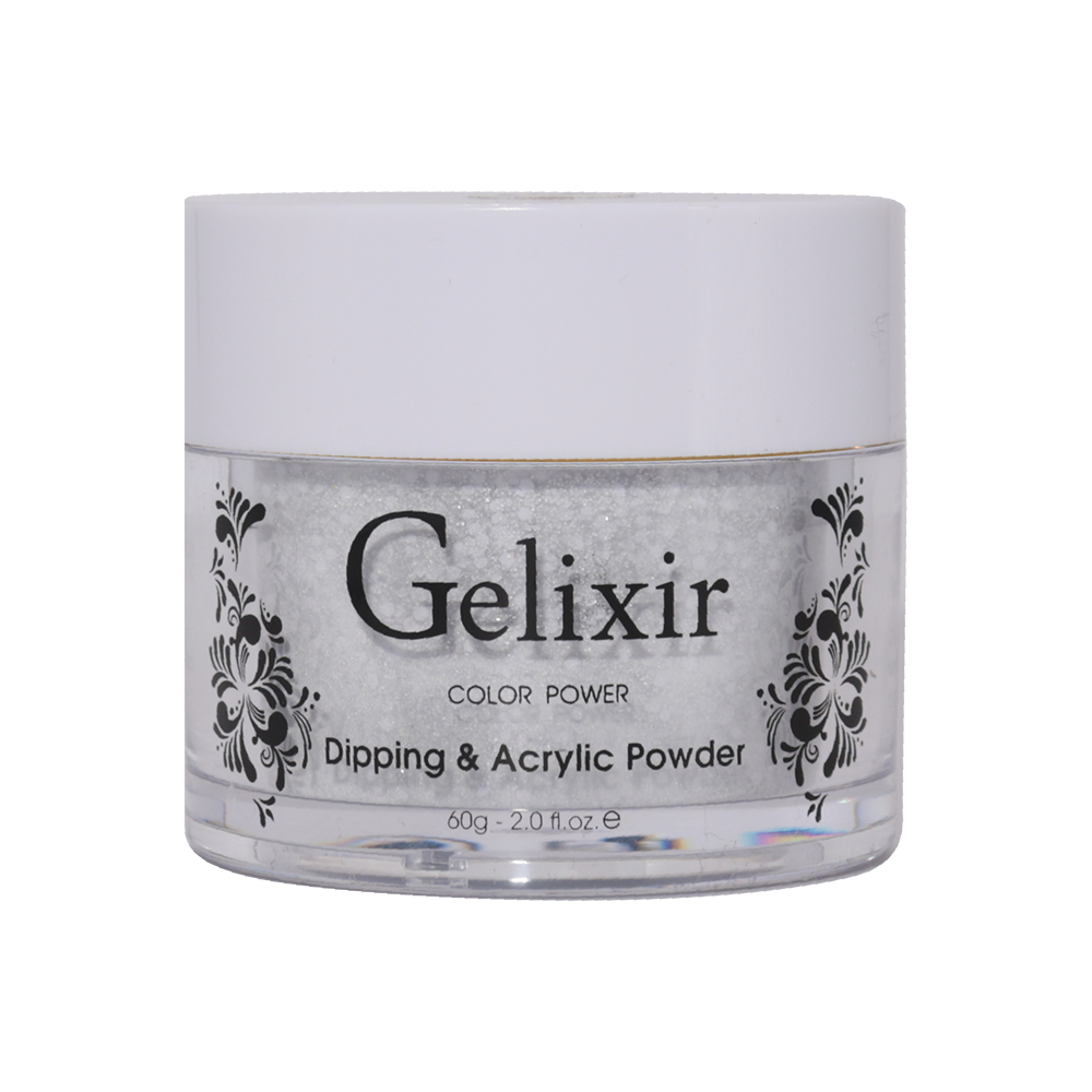 Gelixir Acrylic & Powder Dip Nails 140 - Silver Glitter Colors