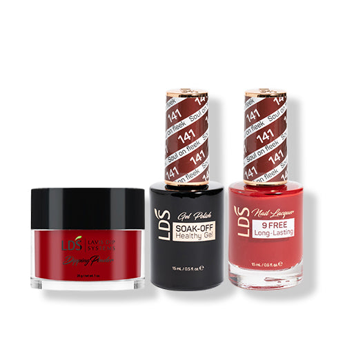 LDS 3 in 1 - 141 Soul On Fleek - Dip (1oz), Gel & Lacquer Matching