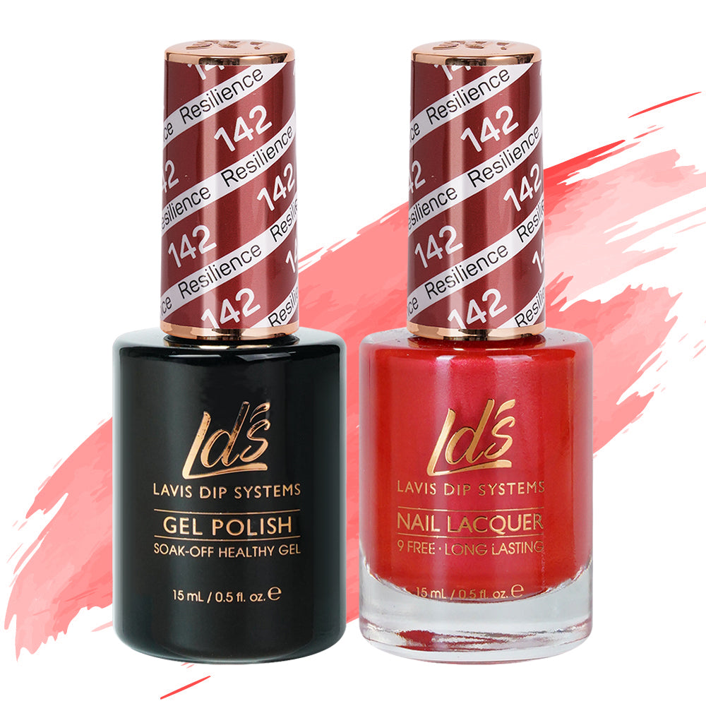 LDS 142 Resilience - LDS Gel Polish & Matching Nail Lacquer Duo Set - 0.5oz