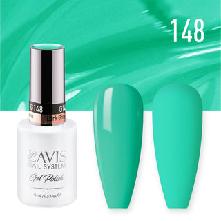 LAVIS 148 Lark Green - Gel Polish & Matching Nail Lacquer Duo Set - 0.5oz
