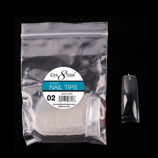 Cre8tion Nail Tips - 15087 - Clear Size 02: 50pcs/bag