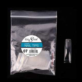 Cre8tion Nail Tips - 15092 - Clear Size 07: 50pcs/bag
