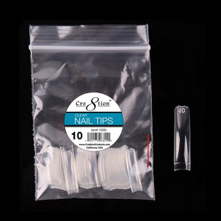 Cre8tion Nail Tips - 15095 - Clear Size 10: 50pcs/bag