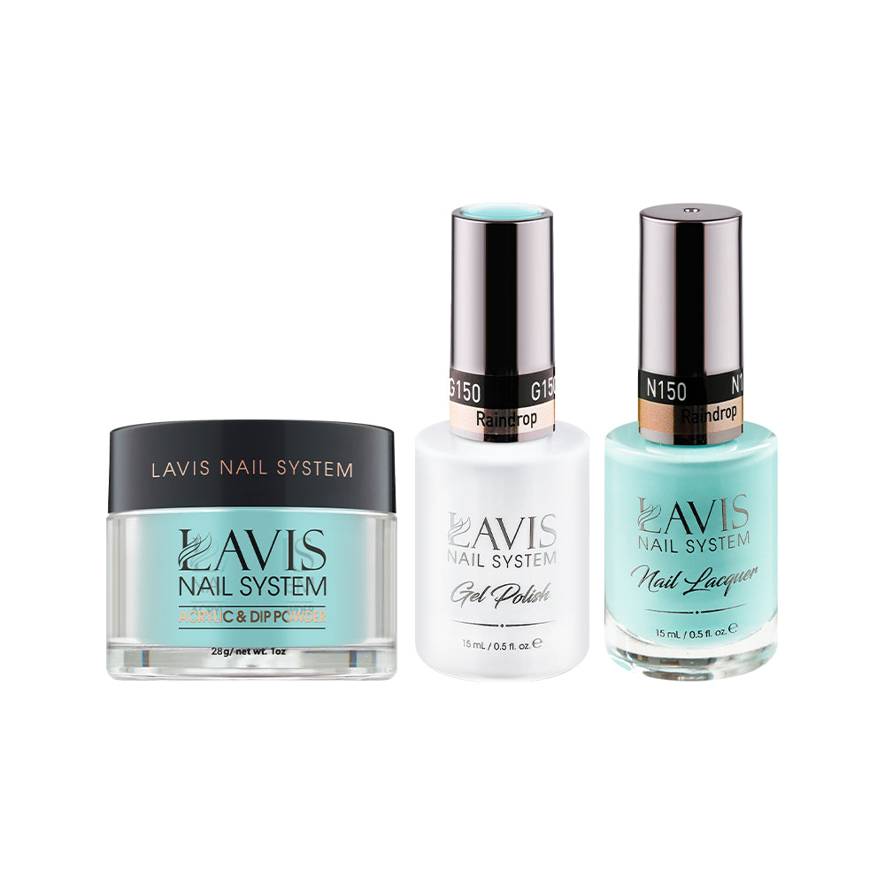 LAVIS 3 in 1 - 150 Raindrop - Acrylic & Dip Powder (1oz), Gel & Lacquer