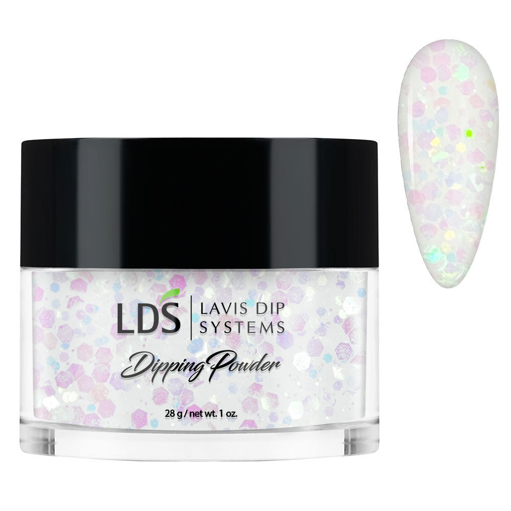 LDS Dipping Powder Nail - 151 White ice - Glitter Colors - 1oz